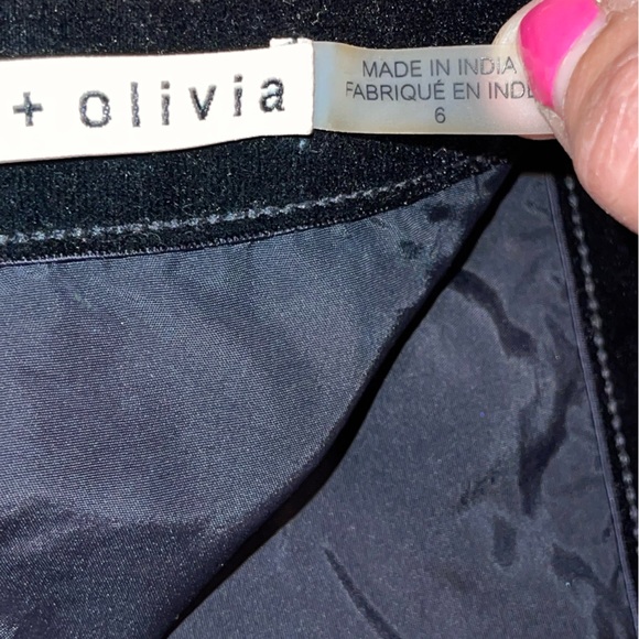 Alice + Olivia Cina Embellished Glitter Tassel Mini Skirt Size 6 - Picture 12 of 14